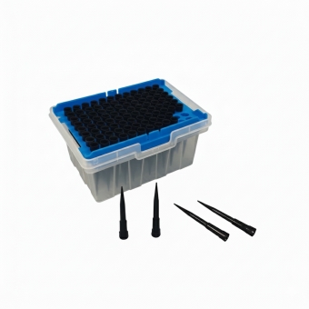 Ponteira descartável condutiva para automação, em racks, sem filtro, 200uL, caixa com 2.304 unidades para Equipamentos Tecan, Ref: TT200A-1-B