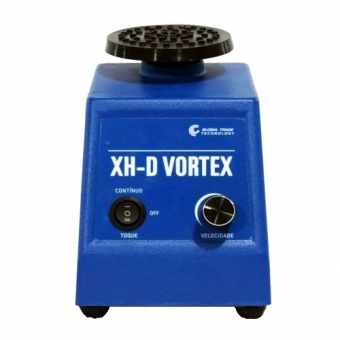 Agitador vortex com velocidade regulável até 3.500 rpm modo de operação contínuo ou toque, Global, Ref: XH-D