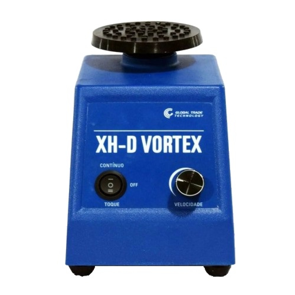 Agitador vortex com velocidade regulável até 3.500 rpm modo de operação contínuo ou toque, Global, Ref: XH-D