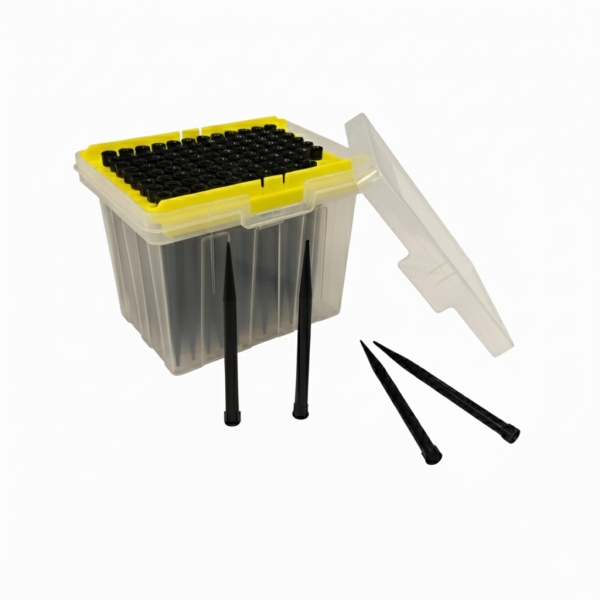 Ponteira descartável condutiva para automação, em racks, sem filtro, 1000uL, caixa com 1.536 unidades para Equipamentos Tecan, Ref: TT1000A-1-B